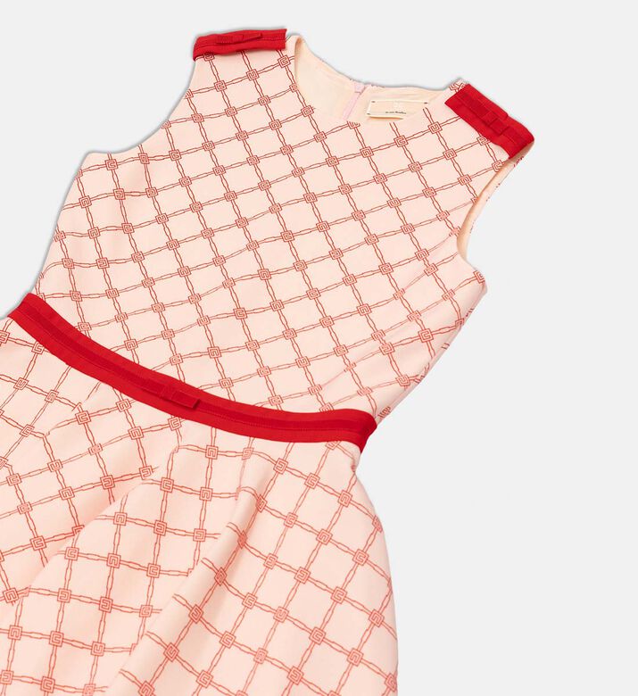 La Mia Bambina All-over Logo-print Flared Dress, Pink, 10y, Packshot View