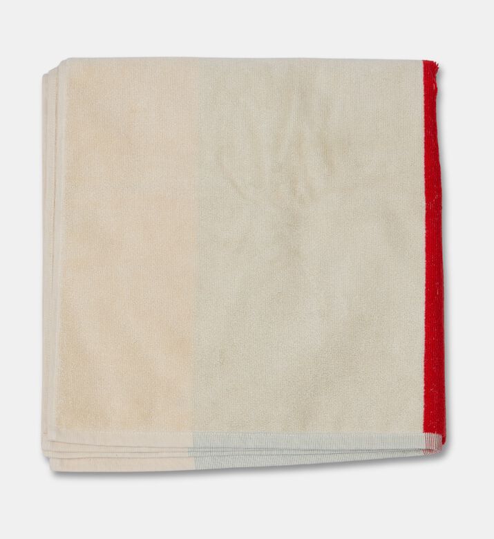 Suite702 Organic Terry Colorblock Bath Towel, Red, Packshot View