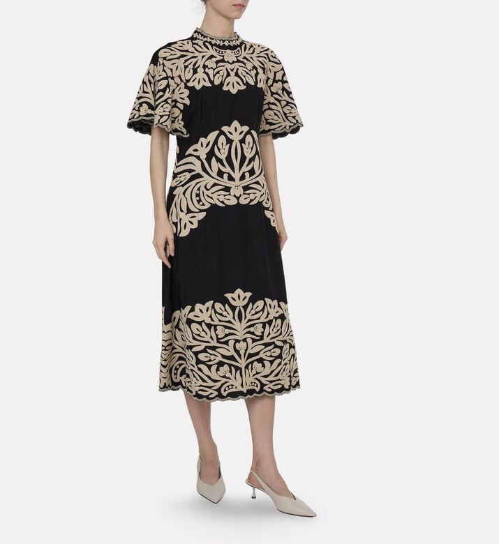 Sea NY Floral-print Sleeveless Dress, Model View