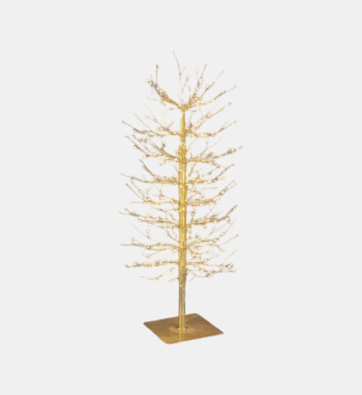 Edg Beech Base Led Light Tree, Gold, 120cm, Packshot View