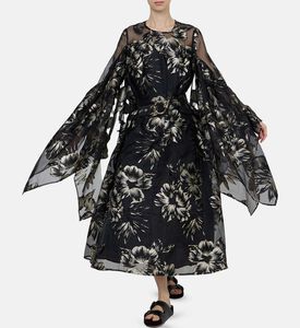 Floral-print Cap Sleeves Dress