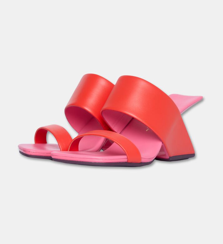 UN United Nude Cow Leather High Heel Sabot, Red, Eu-38, Packshot View