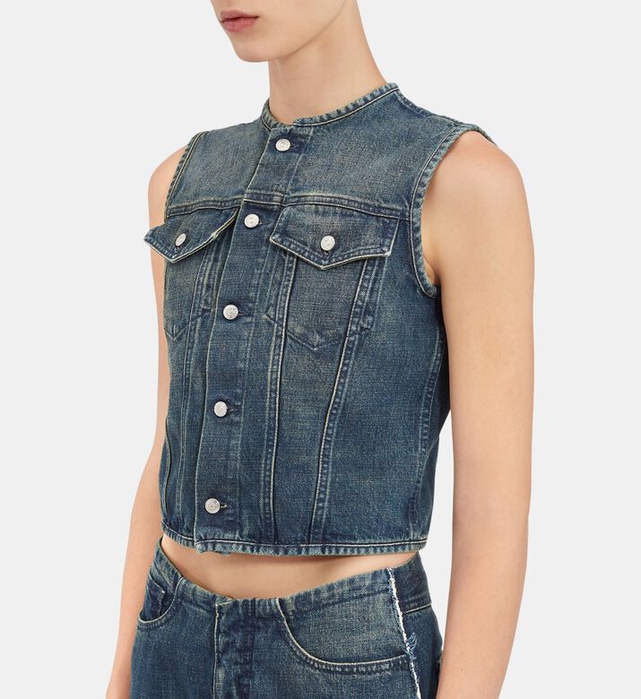 Sleeveless Denim Gilet Jacket Sleeveless Denim Gilet Jacket