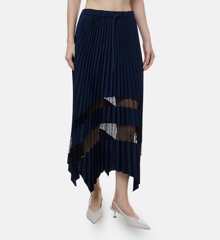 Multipatterned Asymmetrical Pleated Skirt