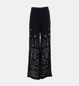 Sulina Rhinestone Embellished Flared Trousers