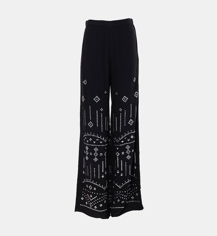 Sulina Rhinestone Embellished Flared Trousers