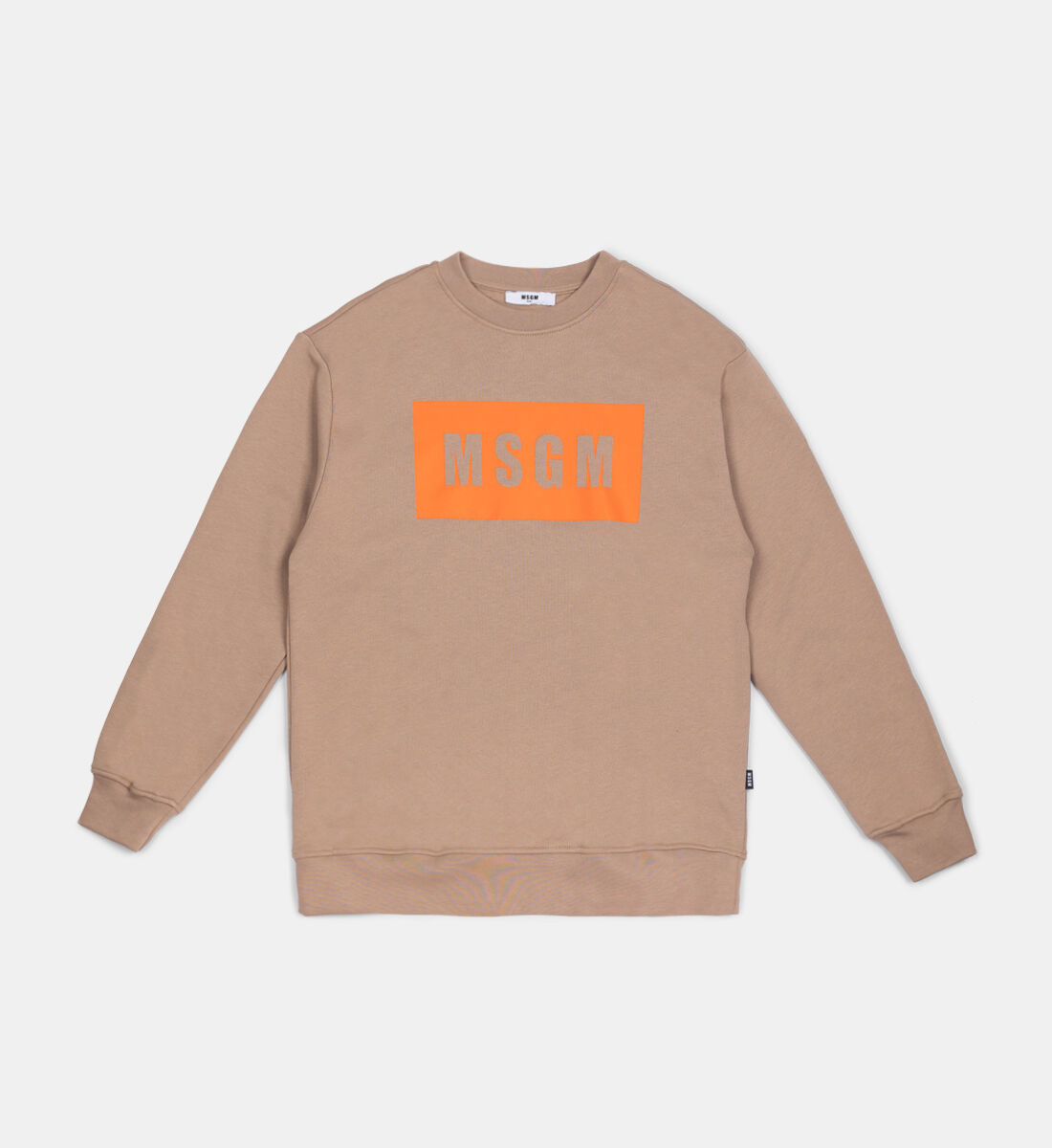 MSGM Kids logo-print cotton sweatshirt - Brown