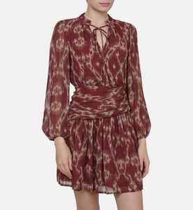 فستان مينت بأكمام منتفخة