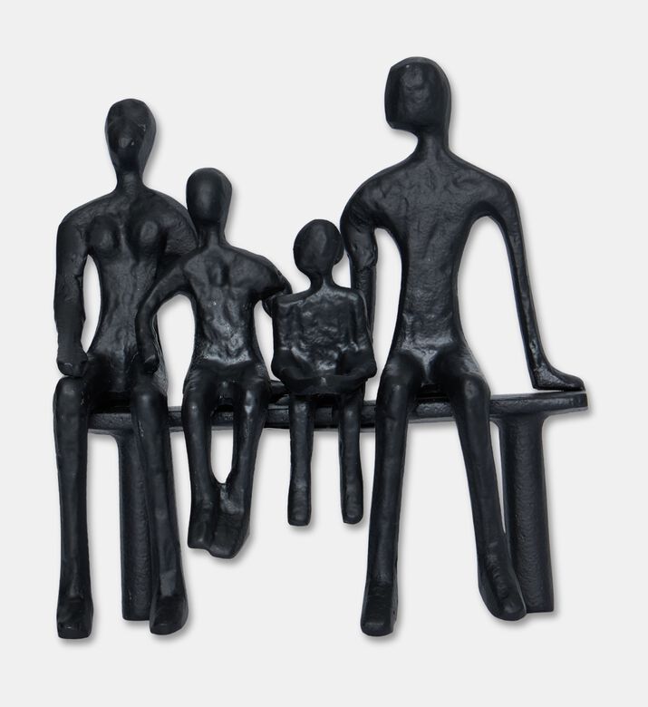 Home Deco and More Family Bench Figurine Sculpture, Packshot View