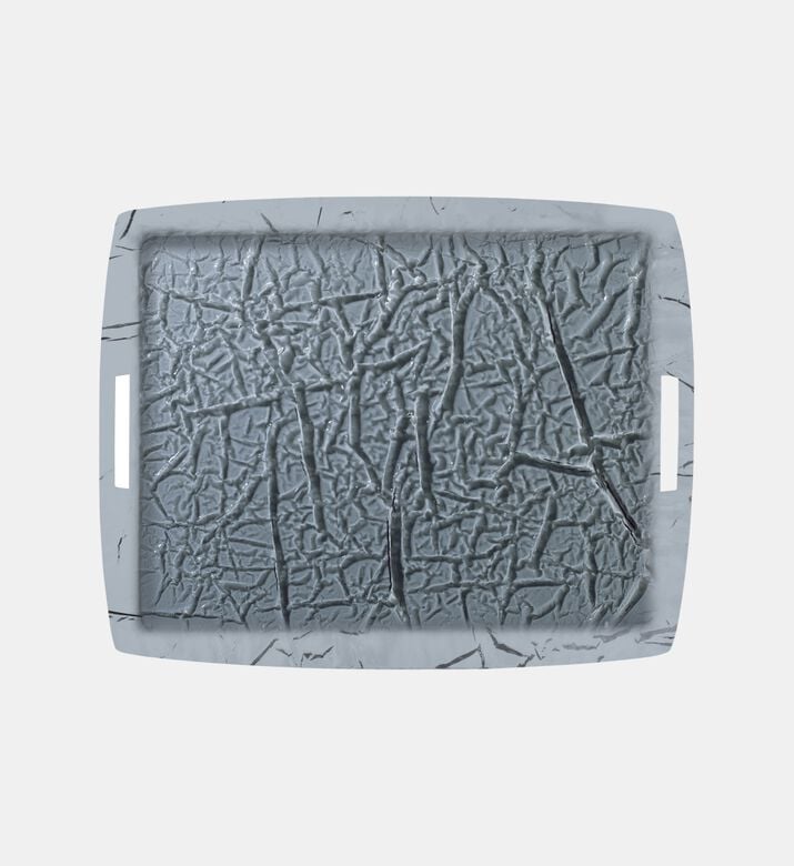 Arctic White Crinkle Integrated Handles Acrylic Tray