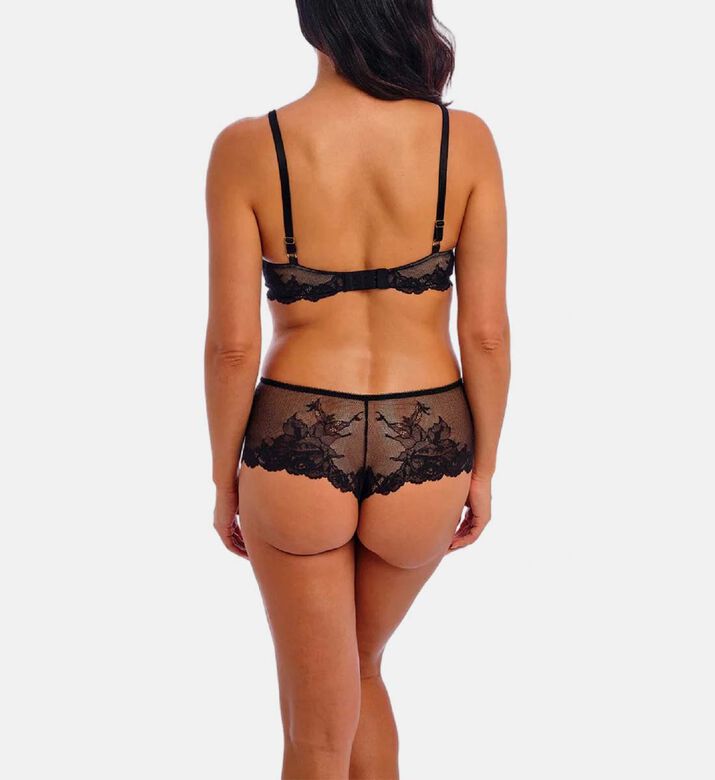 Wacoal Floral-embroidery Regular-fit Bra, Black, 100, G, Model View