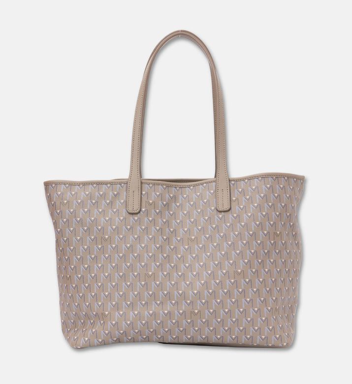 Maya.M Vegan Leather Medium Tote Bag, Greige, Packshot View