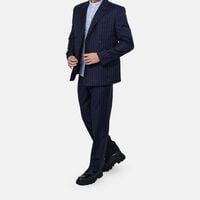 Pinstripe Double-breasted Jacket