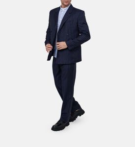 Pinstripe Double-breasted Jacket