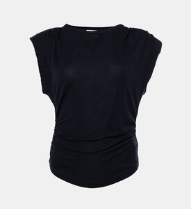 تيشيرت قصير الأكمام برقبة دائرية