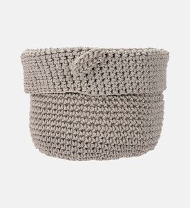 مجموعة من 3 قطع تخزين من النسيج باللون الرمادي