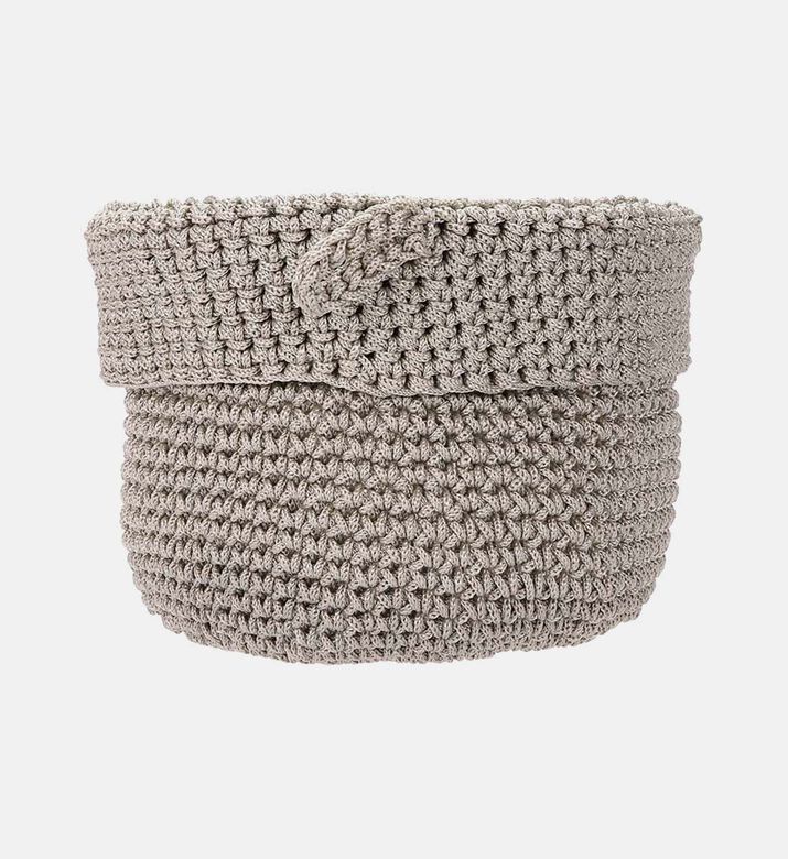 مجموعة من 3 قطع تخزين من النسيج باللون الرمادي