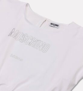 Moschino BKT Jersey Cropped Rhinestone-embellished T-shirt, Packshot View