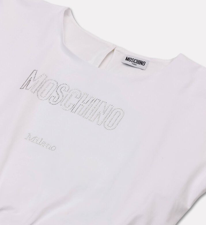 Moschino BKT Jersey Cropped Rhinestone-embellished T-shirt, Packshot View