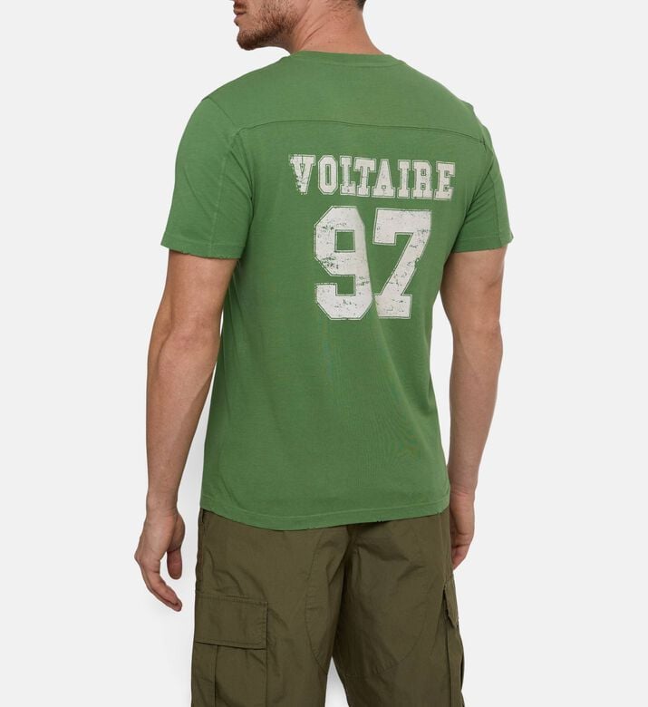 Zadig et Voltaire Tommy Paneled T-shirt, Green, M, Model View