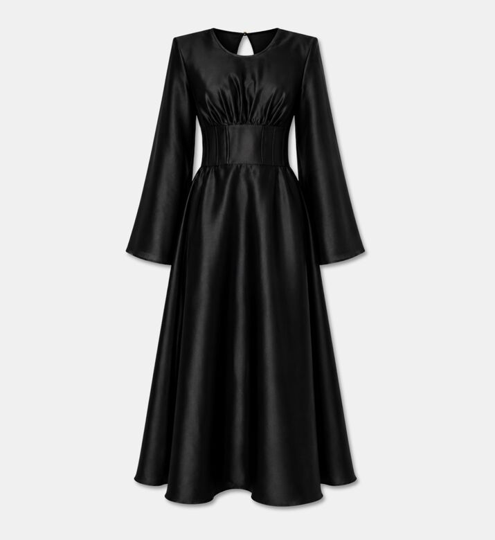 Poca and Poca Long-sleeve Fitted Maxi Dress, Packshot View