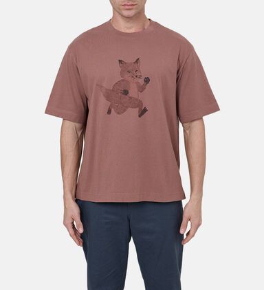 Cotton Fox-print Crewneck T-shirt