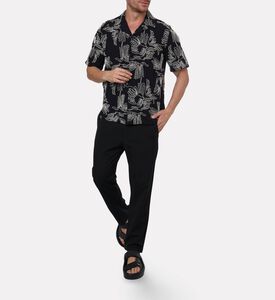 Les Deux Abstract-embroidery Short-sleeve Shirt, Model View