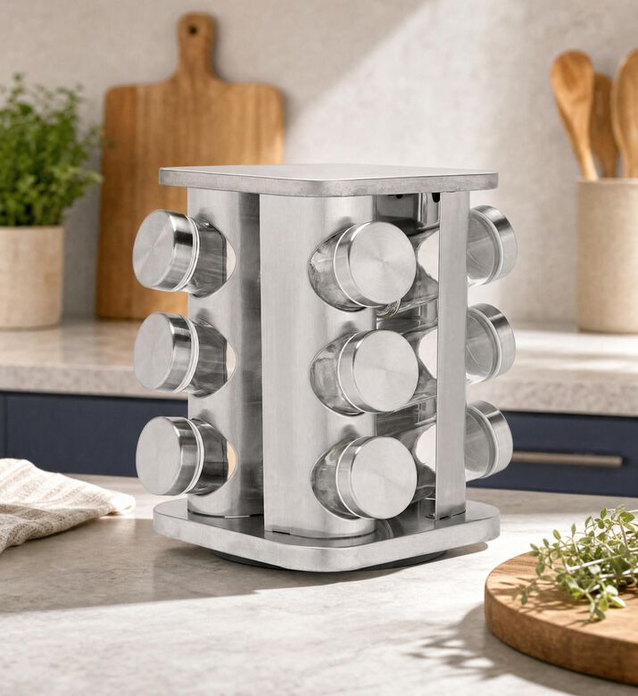 Home Deco and More Stainless Steel Stand 12-pieces Set, Model View