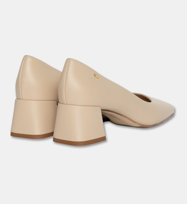 Baldinini Block-heel Mid-block Pumps, Beige, Eu-36, Packshot View