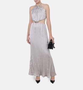Halter Neck Side Cut-out Maxi Dress