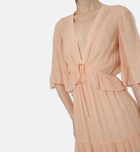 The Kooples Decollette Plunge Neckline Dress, Model View