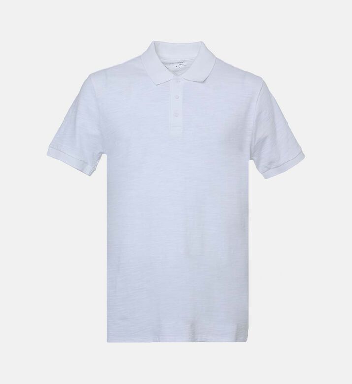 Vince Button Placket Short-sleeve Polo, White, M, Packshot View