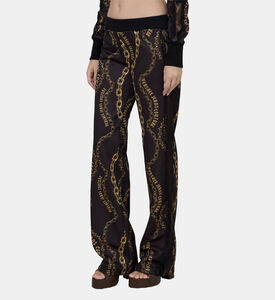 Chain-print Flared Pants