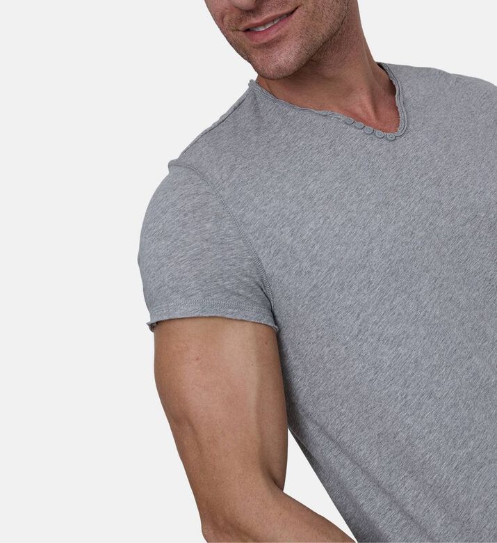 Monastir Henley-neck Cotton T-shirt