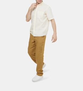 قميص بوبلين قطن بجيب على الصدر