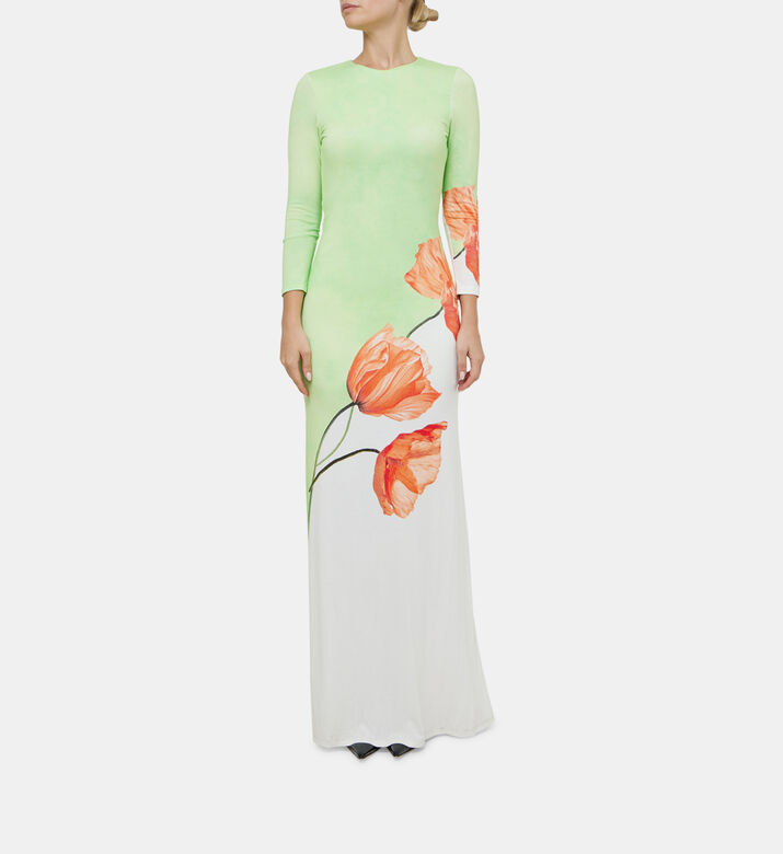 Delora Open Back Crewneck Maxi Dress Delora Open Back Crewneck Maxi Dress