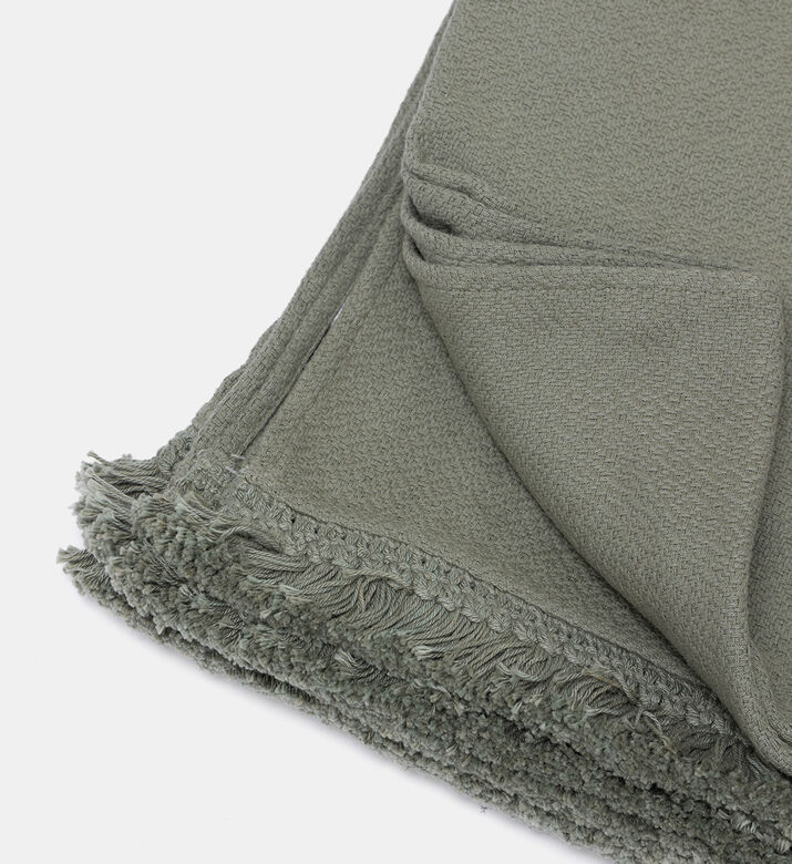 Swan Fringe Lace Cotton Throw