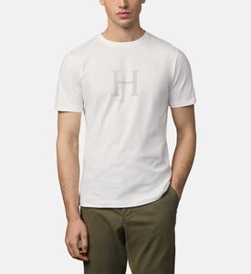 Ribbed Neck Logo Short-sleeve T-shirt