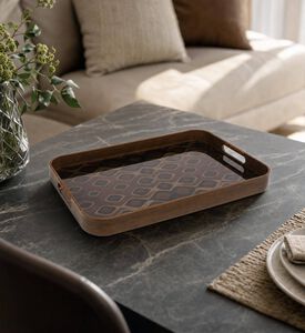 Thun Galateo Peacock 2-piece Rectangular Tray Set, Model View