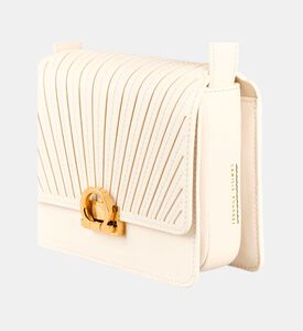 Camille Fournet Signature Calf Leather Pleated Bag, Cream, Packshot View