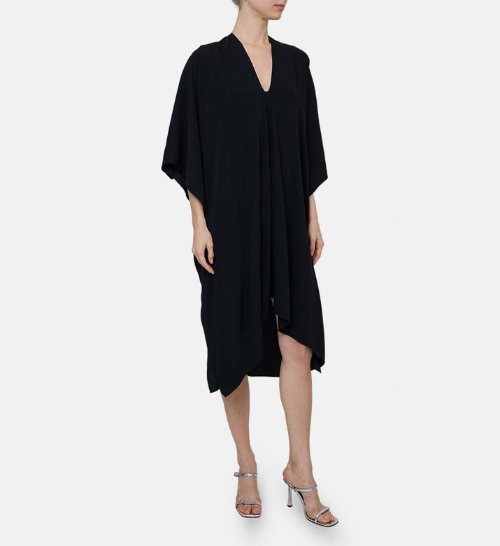 Wide Short-sleeve Assymetrical Hem Dress Wide Short-sleeve Assymetrical Hem Dress
