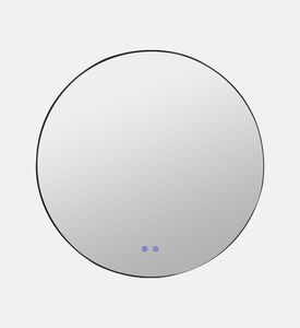 مرآة حمام دائرية بإضاءة خلفية