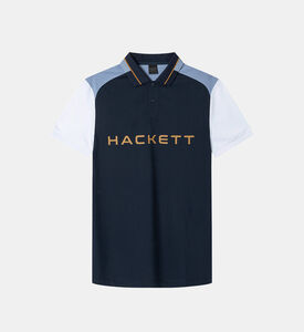 قميص بولو بمزيج قطني بطبعة شعار