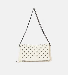The Kooples Heritage Small Leather Skulls Bag, Off-white, Packshot View