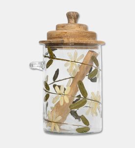 Home Deco and More Leaf-print Top Lid Jar, Brown, S, Packshot View