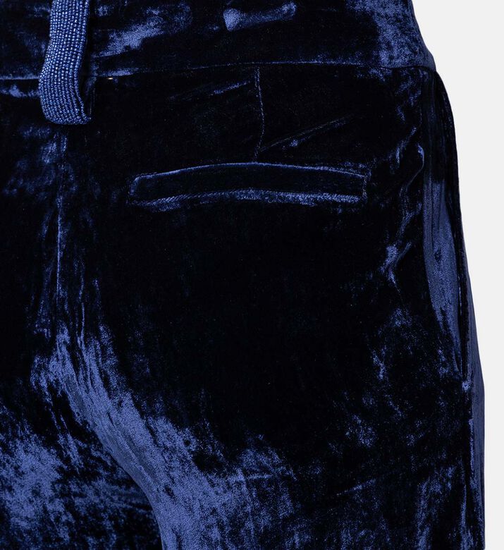 Silk Velvet Beaded Trousers