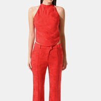 Embossed Back Twist Top