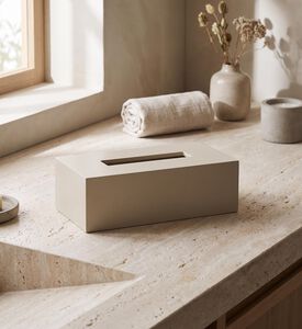 Aquanova Moon Linen Tissue Holder, Model View