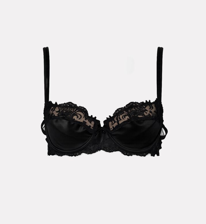 Lise Charmel Corbeille Embroidered Bra, Black, 95, D, Packshot View