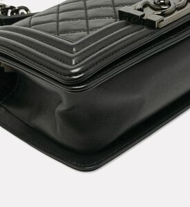 Chanel Preowned Chanel Black Quilted Leather Small Boy Flap Bag, Packshot View